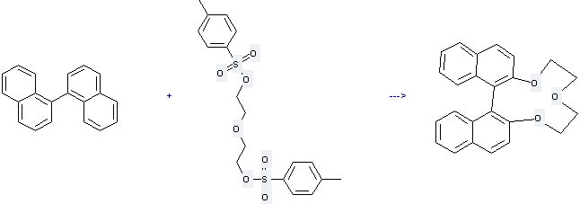 1,1'-Binaphthalene can be used to produce 2,2'-binaphthylidyl-11-crown-3 at temperature of 65 °C